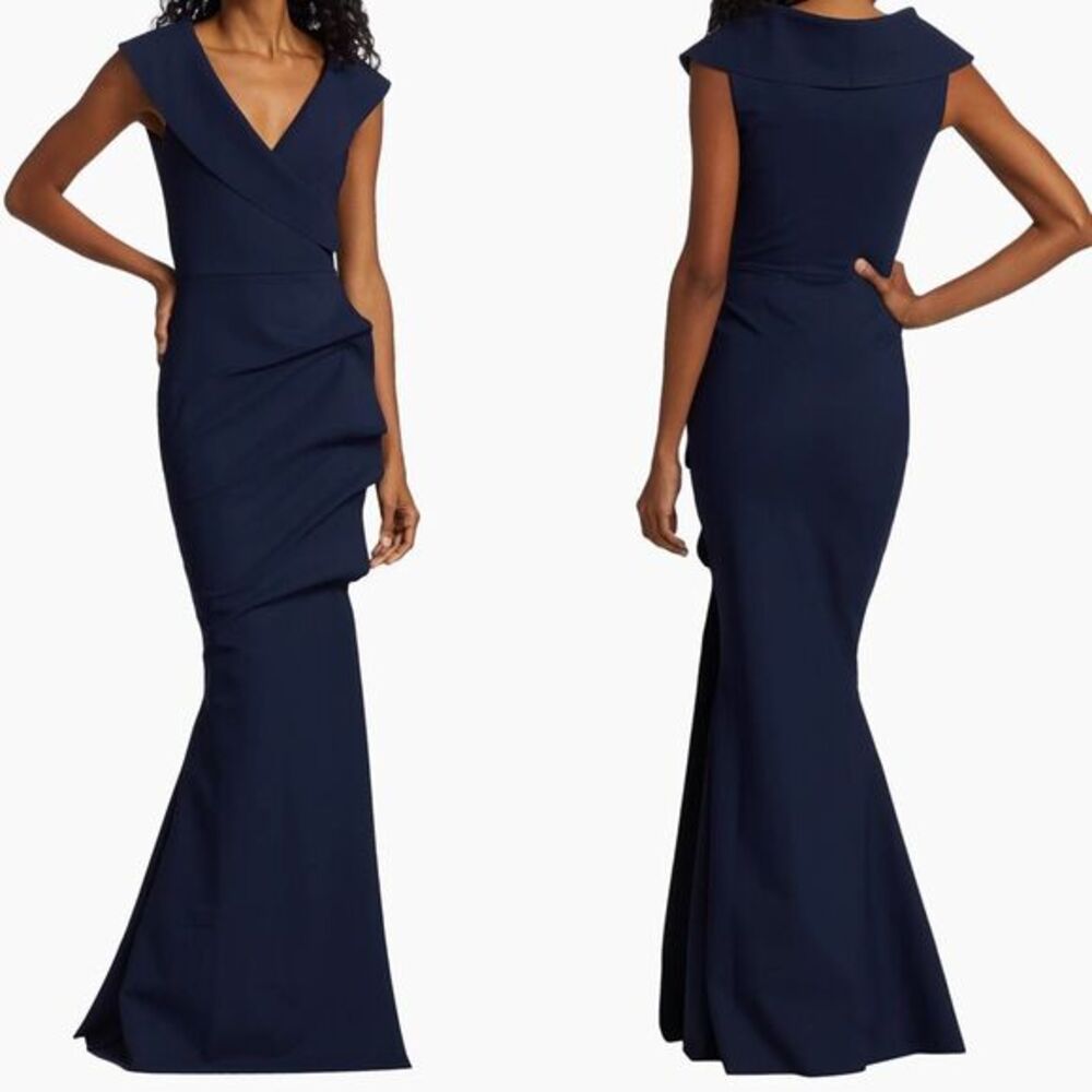 Chiara Boni La Petite Robe Cocoon Collar Trumpet Dress Size 52 (US16) $995